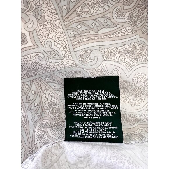 RALPH LAUREN Queen Flat Sheet Coral Beach 100% Cotton Paisley Taupe PRISTINE - Picture 13 of 16